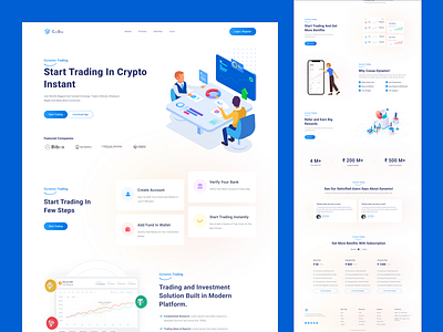 Coin Desk - Crypto Trading Exchange UI animation bitcoin crypto crypto wallet cryptocurrency graphic design landing page logo motion graphics trading exchange ui