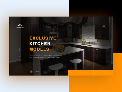 Kitchen - Template clean color colour interior kitchen landing ui uidesign ux