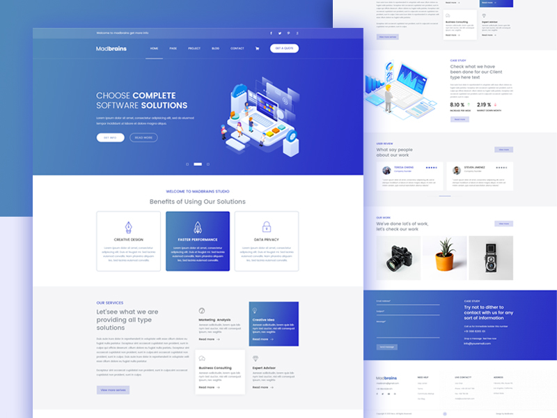 Madbrains Template by Madbrains Technologies LLP on Dribbble