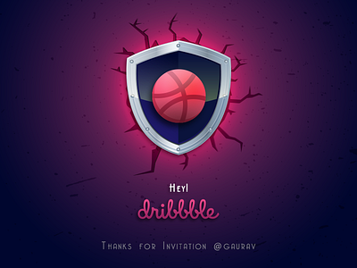 Hey! Dribbble design first shot gaurav thakar hey dribbble thanks!