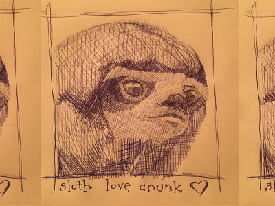 Sloth ink pen sloth