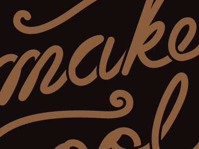 Making... black brown continuous illustration line loop poop script shit type typography