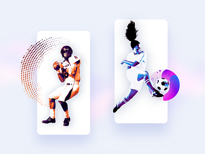 Sports Concept Artwork app artwork concept female football female sports football minimal olympics soccer visual design white