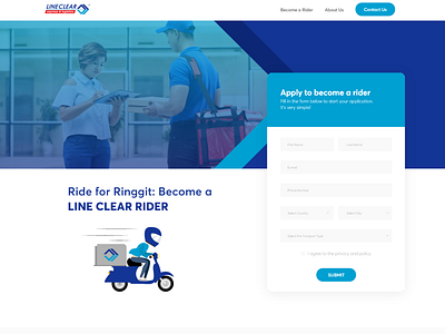 Lineclear Curier Service Website UI / UX