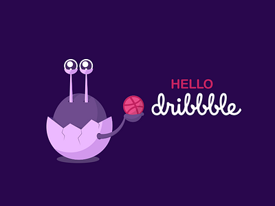 Hello Dribbble almaty design hellodribbble illustration illustrator