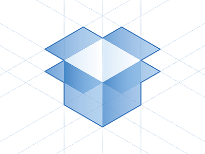Isometric Dropbox Logo 3 4 dropbox icon isometric logo orthographic parallel projection