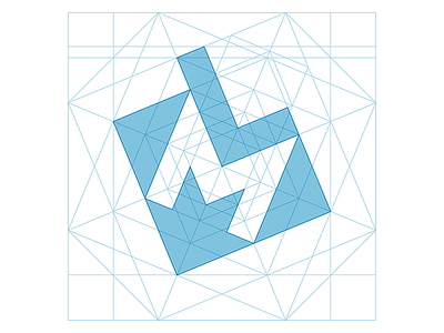 Personal Mark branding designer geometric grid guides illustrator initials logo mark personal vector