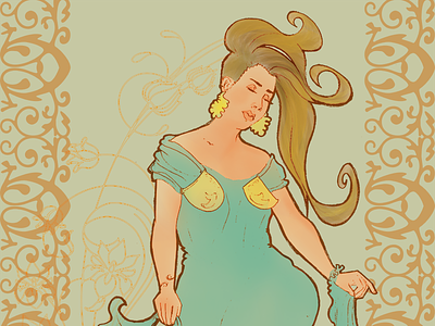 Muchaness faerie illustration mermaid woman