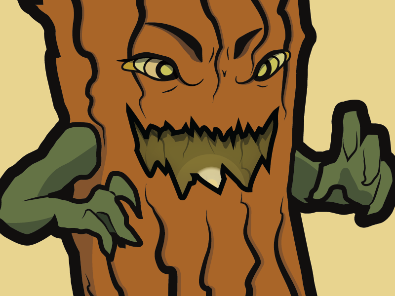 Scratchy Log vector graphics character design