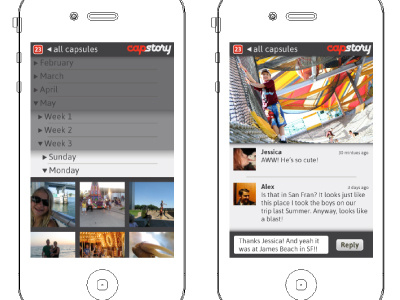 Capstory mobile preview