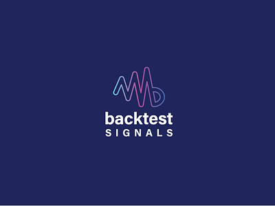 backtest signals logo branding design icon illustration logo typography vector