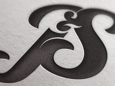 J&S Logo design emboss logo mark