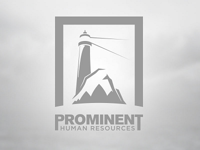 Prominent HR Logo / Business Card branding business card design foil human resources lighthouse logo mountain plastic prominent rock