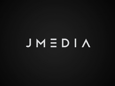 JMedia Logo branding business card clean design logo minimal typography