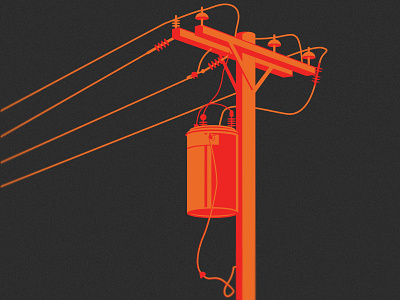 Power Lines city electric illustration lines power transformer urban wires
