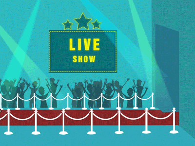 Rock live show animated gif animatedgif animation animation 2d animation after effects character character animation character design characterdesign gif gif animation illustration illustrator live music walking