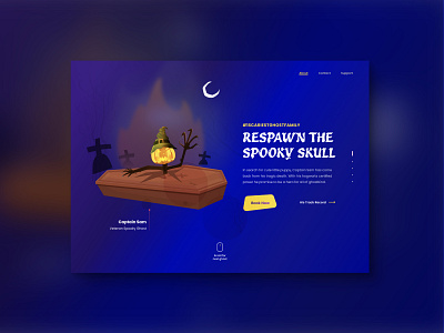 Halloween Themed Website UI branding design graphic design halloween halloweendesign halloweenthemed ui ux websiteui