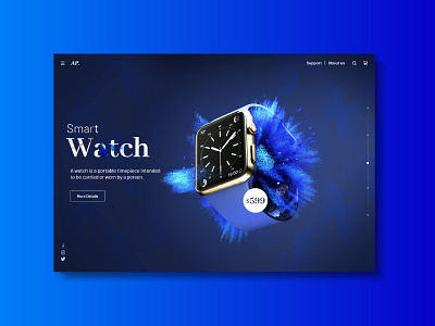 Website UI for Smart Watch Company branding design smart watch ui user interface ux website ui