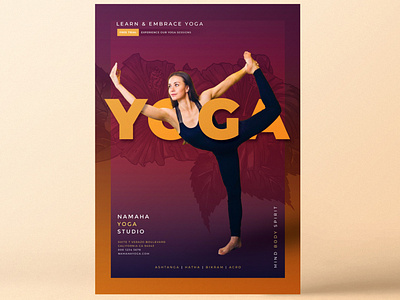 Yoga Flyer Design banner branding design flyer flyerdesign logo