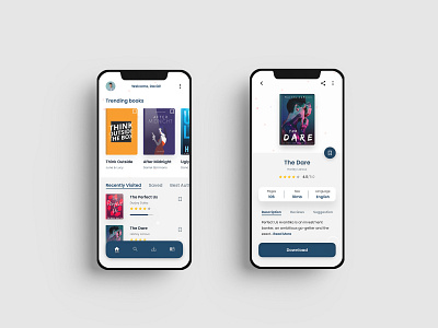 User-friendly Book Reading app application application ui book reading app design ui user interface ux