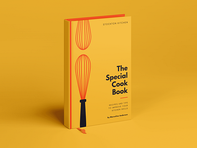 Cooking Book Cover Design 3d book bookcover branding cover design design print yellow