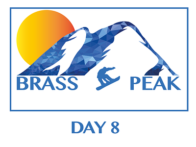 Day 8 challenge - Ski mountain Logo 8 challenge daily day fun logo snow vacation white winther