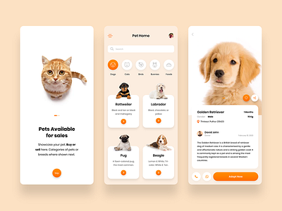 Pet Adoption App app design icon illustration ui ux vector