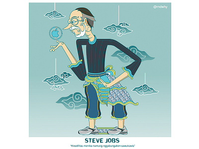 Steve Jobs Wayang apple design illustration steve jobs vector wayang