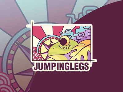 Jumpinglegs Alternative Logo 1 frog illustration logo outbound vector
