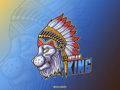 Indian King esport illustration logo logomascot vector