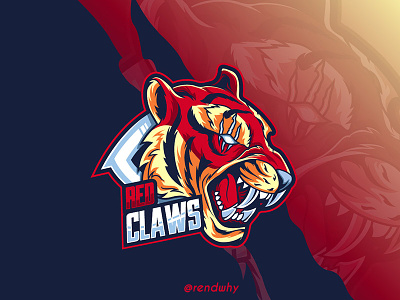 Red Claws esport illustration logo logomascot vector