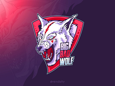 BIG BAD WOLF esport illustration logo logomascot vector