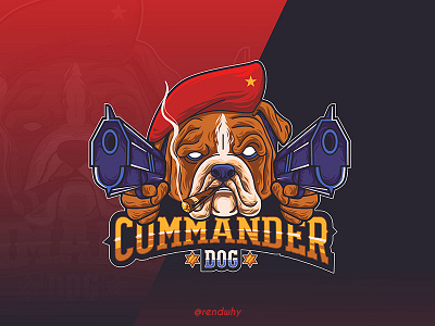 Commander Dog esport illustration logo logomascot vector