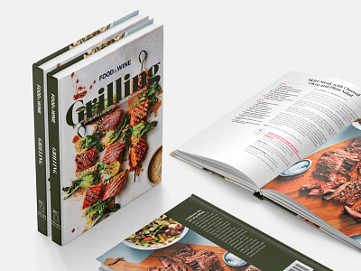 Food & Wine Grilling Book book branding design typography