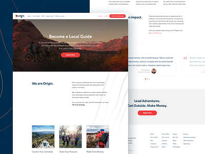 Landing Page for Adventure Guide Service brand hero landing landing page layout web website