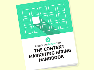 The Content Marketing Hiring Handbook cover ebook illustration