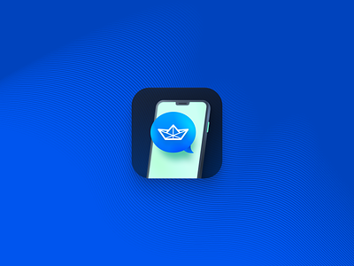 Icon asset for a recent launch chat icon mobile ui