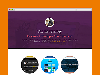 Charge - One Page Dribbble Portfolio Template