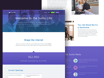 SumoMe Jobs jobs landing page perks sumome