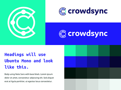 Crowdsync Brand Board brand branding colors icon logo mark