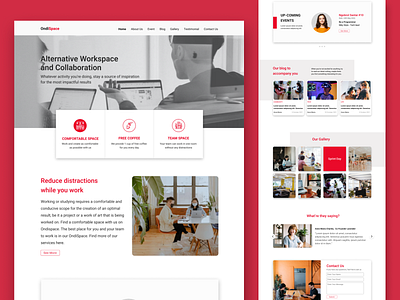 Landing Page - OndiSpace coworking coworkingspace landingpage ui webdesign