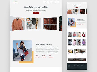 #Exploration - Fashion Landing Page design fashion landingpage ui uidesign webdesign