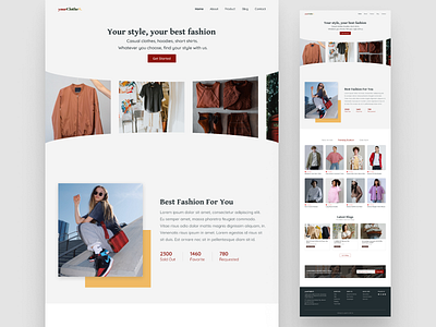 #Exploration - Fashion Landing Page