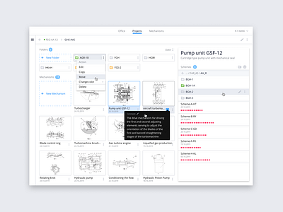 The system of creating innovative projects design folder system ui ux web