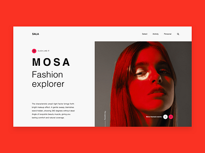 MOSA/Fashion Web artist color design discover fashion photo product red style theme ui web