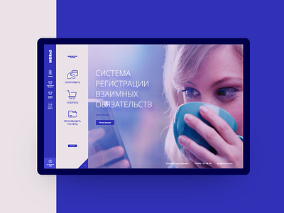 Payment System Site blue card interactive interface pay ui ux web