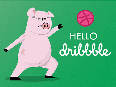 Hello dribble! illustration