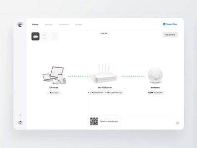 Wi-Fi Router Home Page - UI interaction animation app design interface minimal protopie ui interaction webdesign wi fi