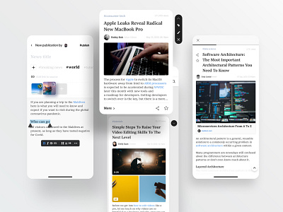 Community News Platform design mobile app news app social media ui ux