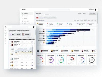 Social Media Stats - Concept dashboard dashboard design interface ui ux web design